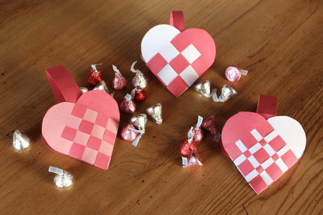 Scandinavian Paper Hearts – Valentine's Day Treat Bags - Life at